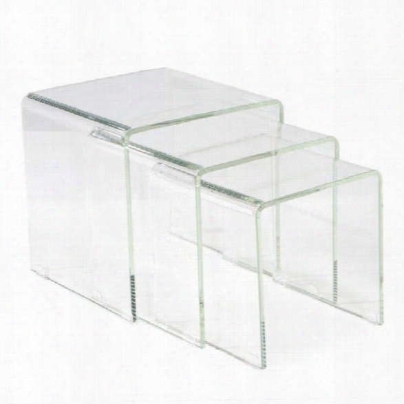 Moe's Covo Tables In Clear (set Of 3)