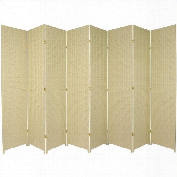 Oriental Furniture 7 ' Tall Room Divider With 8 Panel In Cream