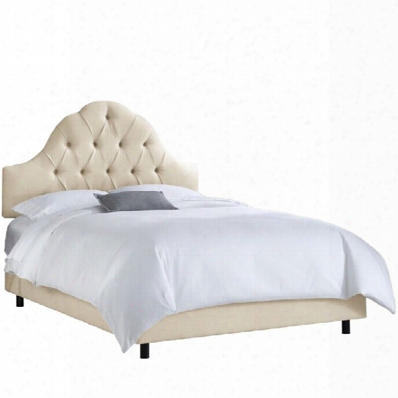 Skyline Upholstered Arched Tufted California King Bed In Talc