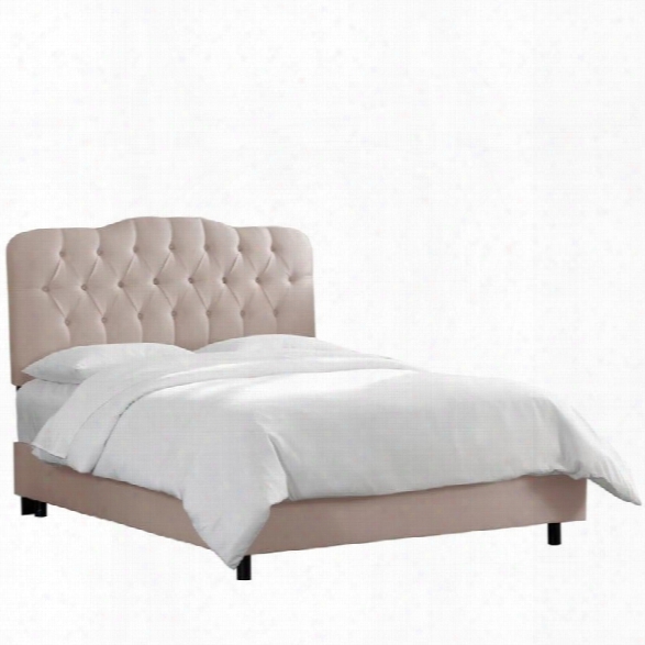 Skyline Upholstered Tufted King Bed In Dove