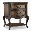 Hooker Furniture Rhapsody 2-Drawer Accent Table in Rustic Walnut