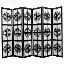 Oriental Furniture 6 ' Tall Long Life Shoji Screen in Black