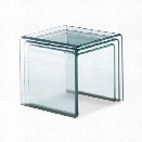 Zuo Explorer Nesting Tables with Clear Glass