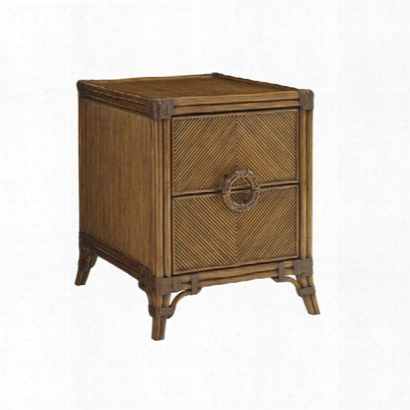 Tommy Bahama Bali Hai Bungalow End Table In Warm Brown