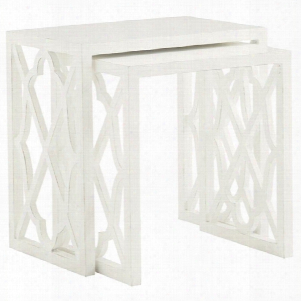 Tommy Bahama Home Ivory Key Stovell Ferry Nesting Tables In White