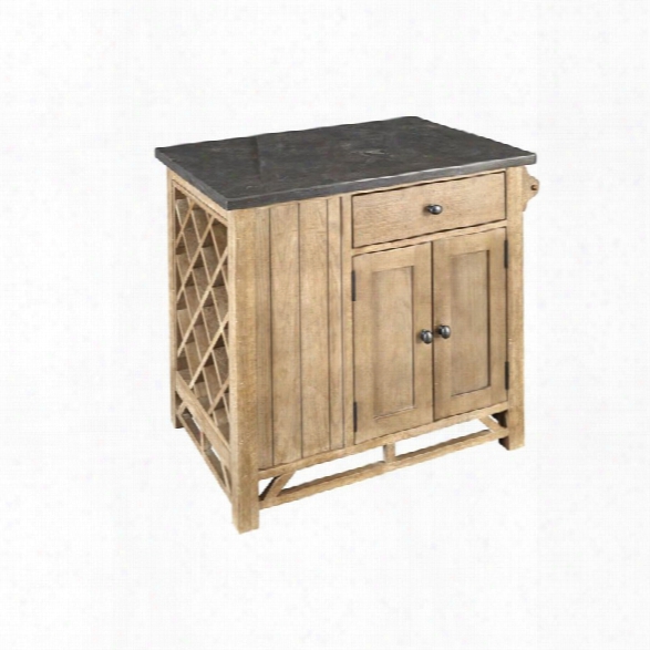 A-america West Valley Kitchen Island In Rustic Wheat