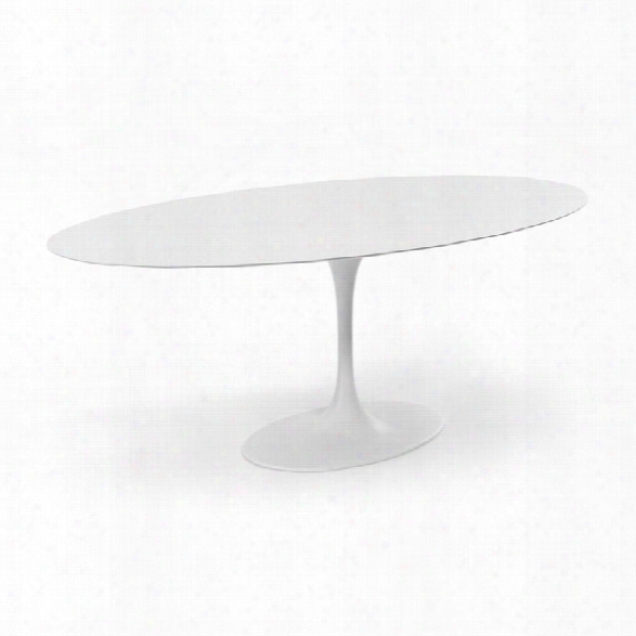 Aeon Furniture Catalan Oval Dining Table In White Matte