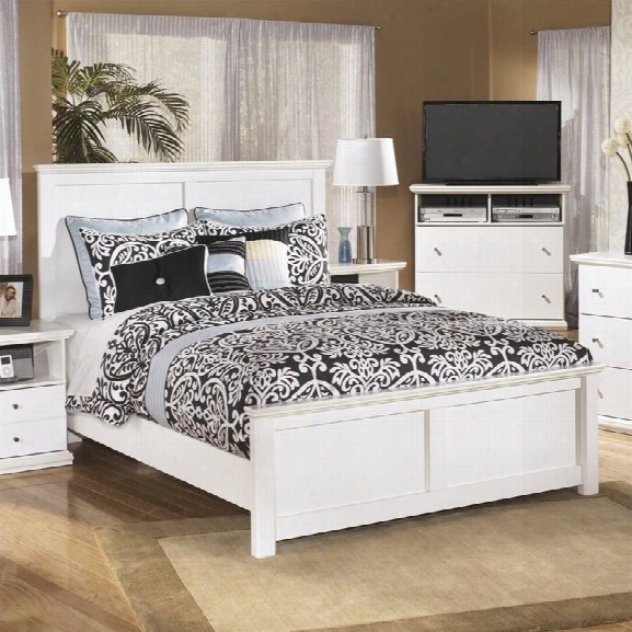 Ashley Bostwick Shoals Wood Queen Panel Bed In White