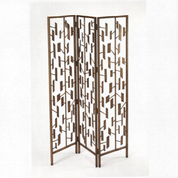 Butler Specialty Cosmopolitan Evolve Room Divider In Antique Gold