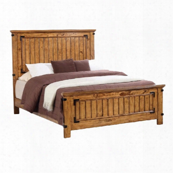 Coaster Brenner King Panel Bed In Natural And Honey