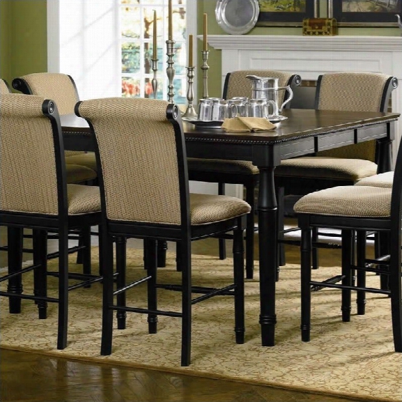 Coaster Cabrillo Square/rectangular Counter Height Dining Table In Deep Black