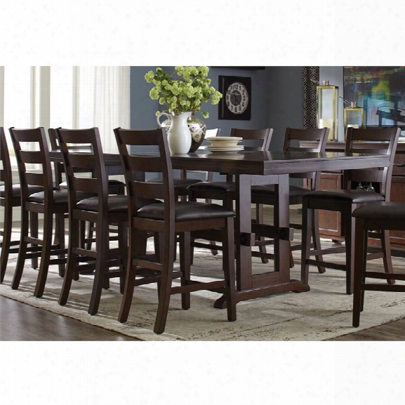 Coaster Counter Height Dining Table In Antique Tobacco