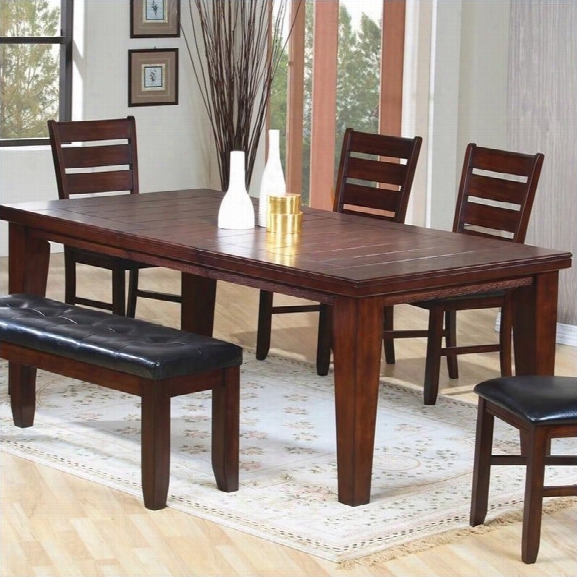 Coaster Imperial Dining Table With 18 Leaf Extension In Rustic Oak