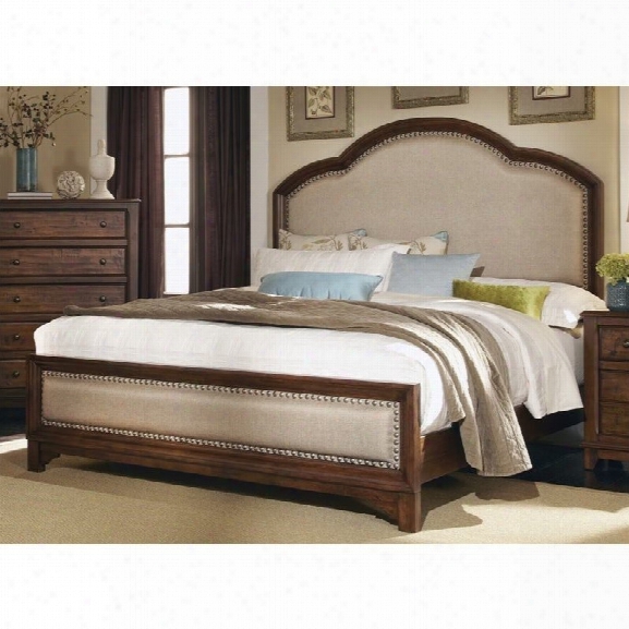 Coaster Laughton Upholstered King Bed In Rustic Brown