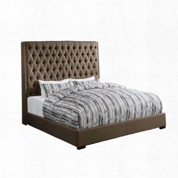 Coaster Uphostered King Panel Bed In Brown