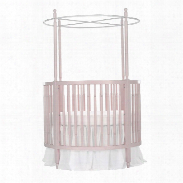 Dream On Me Sophia Posh Circular Crib In Blush Pink