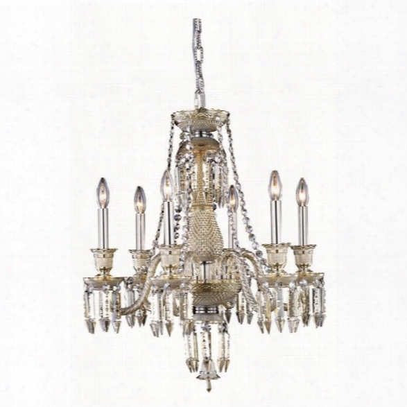 Elegant Lighting Majestic 24 6 Light Elegant Crystal Chandelier