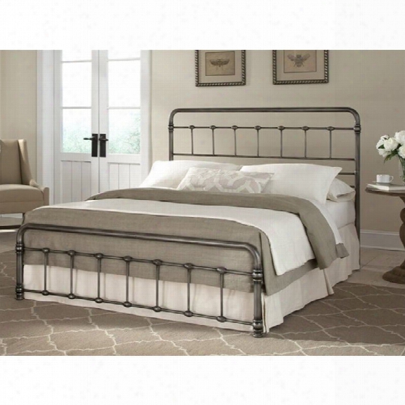 Fashion Bed Snap Fremont King Metal Bed In Weathered Nickel