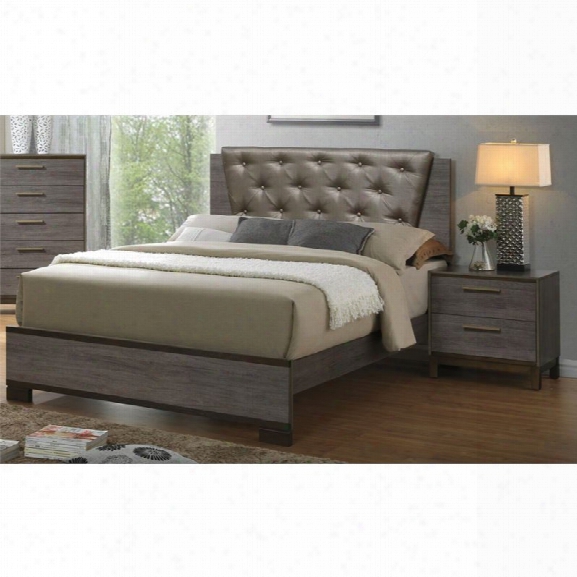 Furniture Of America Charlsie 2 Piece Upholstered California King Bedroom Set