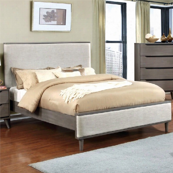 Furniture Of America Maddy Wood Panel California King Bed In Gray