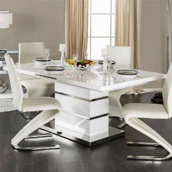 Furniture Of America Verdell Dining Table In White