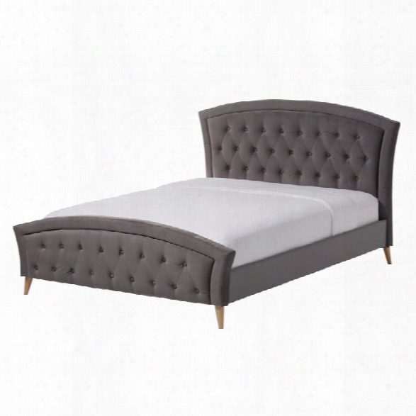 Hannah King Platform Bed In Gray