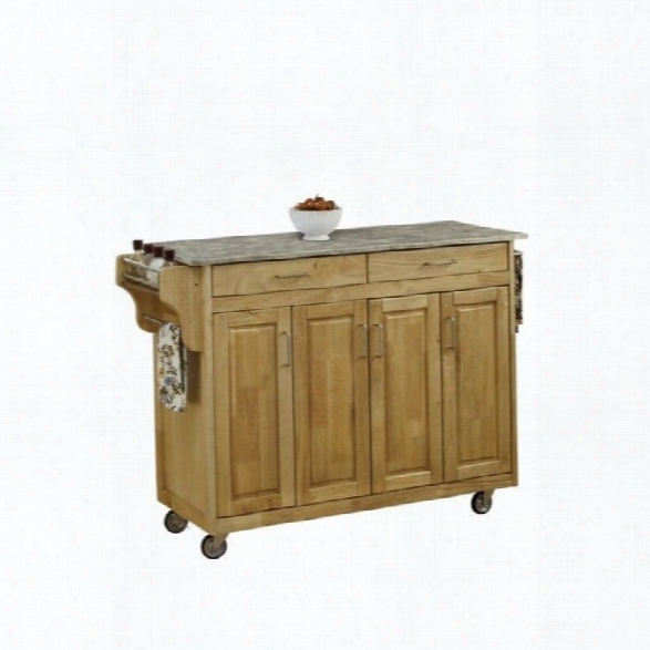 Home Styles Create-a-cart Concrete Top Kitchen Cart In Natural