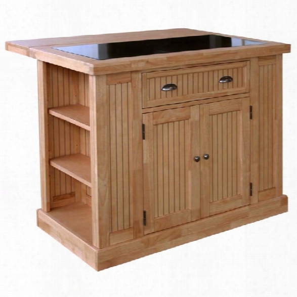 Home Styles Nantucket Granite Top Kitchen Island In Natural Maple