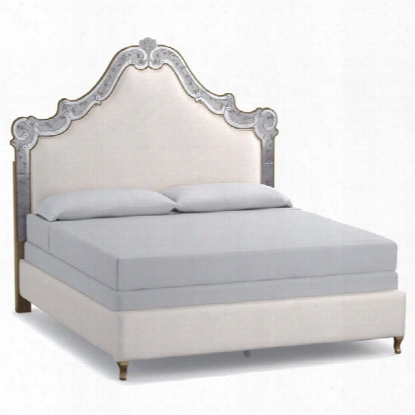 Hooker Furniture Cynthia Rowley Swirl Upholstered King Bed In Beige