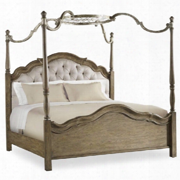 Hooker Furniture Sundara Tufted King Canopy Bed In Walnut