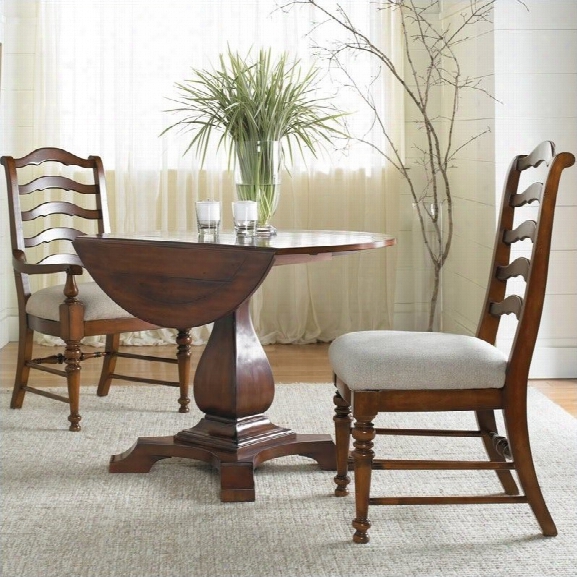 Hooker Furniture Waverly Place Round Drop Leaf Pedestal Dining Table