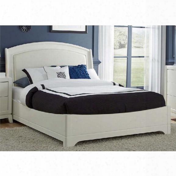 Liberty Furniture Avalon Ii King Faux Leather Panel Bed In White