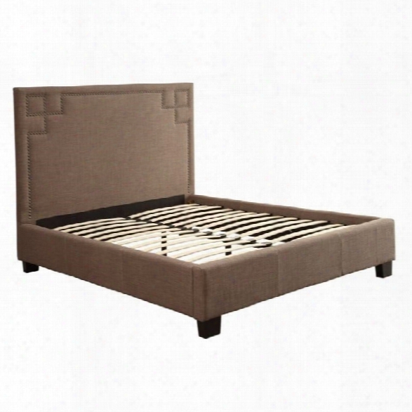 Modus Geneva Tufted Platform Bed In Dolphin-queen