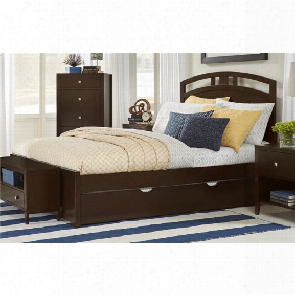 Ne Kids Pulse Queen Panel Bed With Trundle In Chocolate