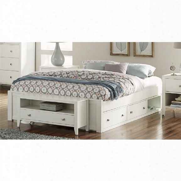 Ne Kids Pulse Queen Storage Platform Bed In White