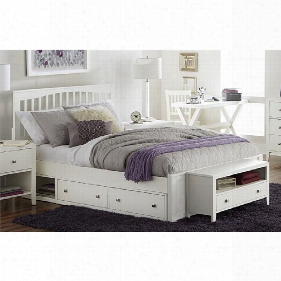 Ne Kids Pulse Queen Storage Slat Bed In White