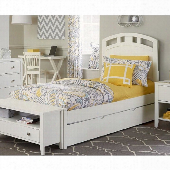 Ne Kids Pulse Twin Panel Bed With Trundle In White