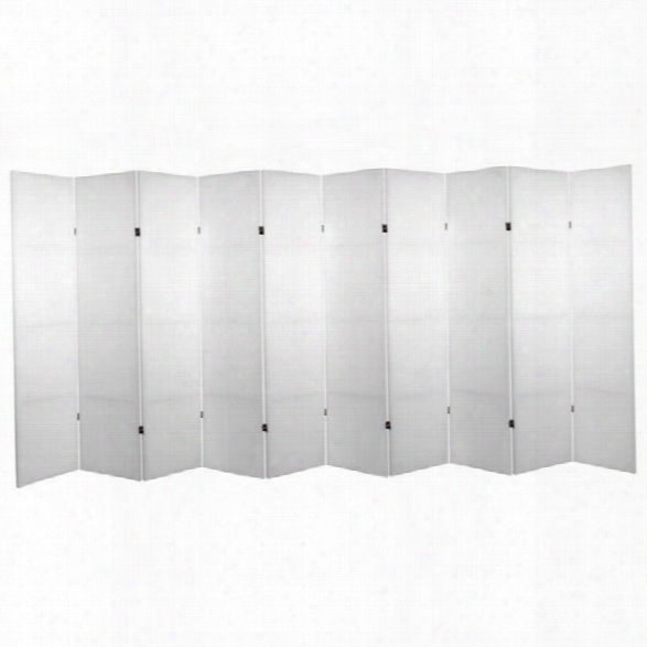 Oriental Do It Yourself Canvas Room Divider With 10 Panel In White