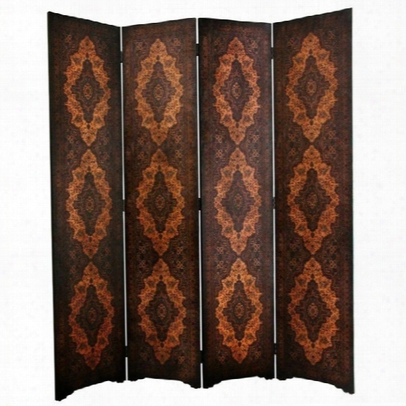 Oriental Olde-worlde Classsical Room Divider In Brown