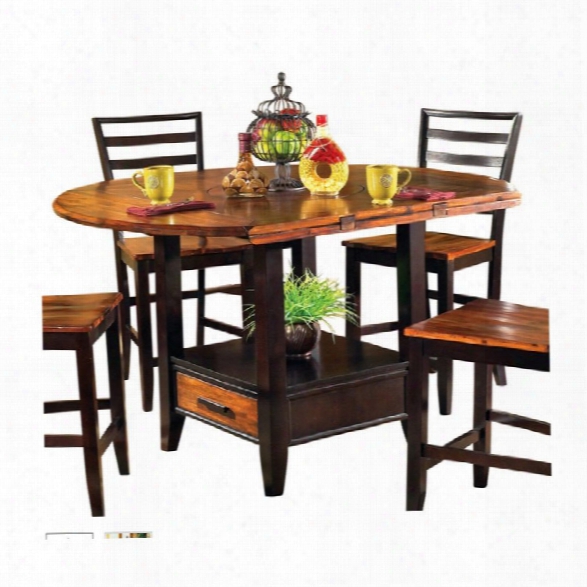 Steve Silver Abaco Drop Leaf Counter Height Dining Table In Acacia