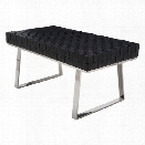 Nuevo Karlee JR Leather Bench in Black