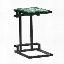 Tommy Bahama Island Fusion Hermes Reef Glass Accent Table in Black