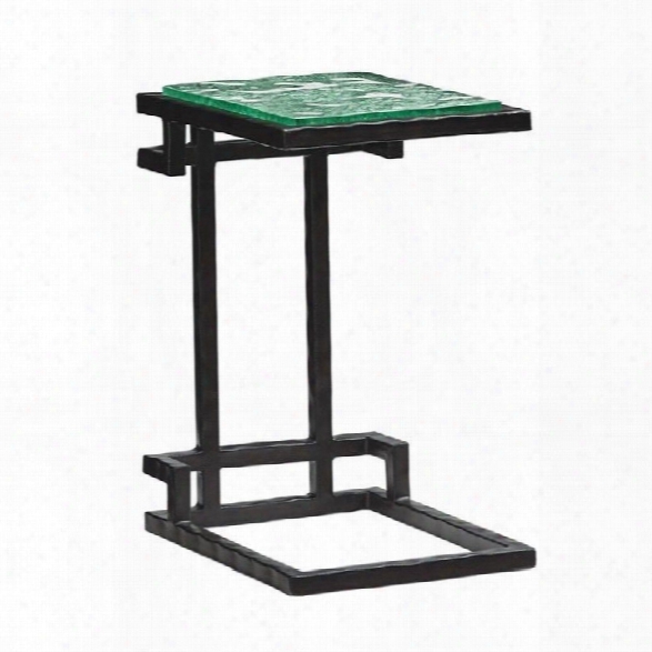 Tommy Bahama Island Fusion Hermes Reef Glass Accent Table In Black