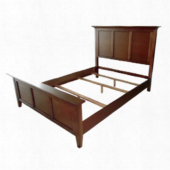 A-america Westlake King Panel Bed In Cherry Brown