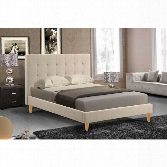 Abbyson Living Gabriel King Tufted Platform Bed In Ivory