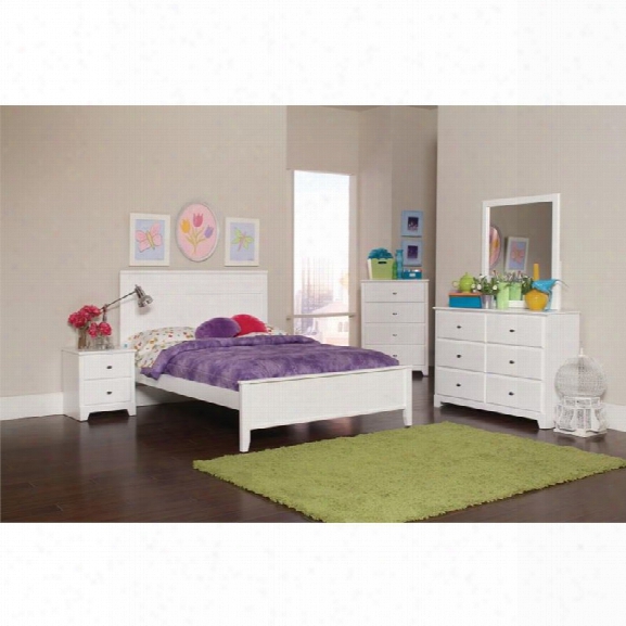 Coaster Ashton 5 Piece Full Panel Bedroom Set In White