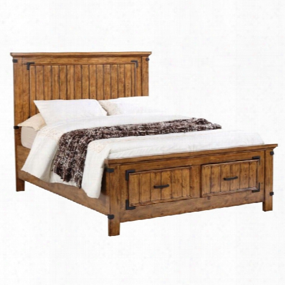 Coaster Brenner Full Storage Panel Bed In Natural And Honey