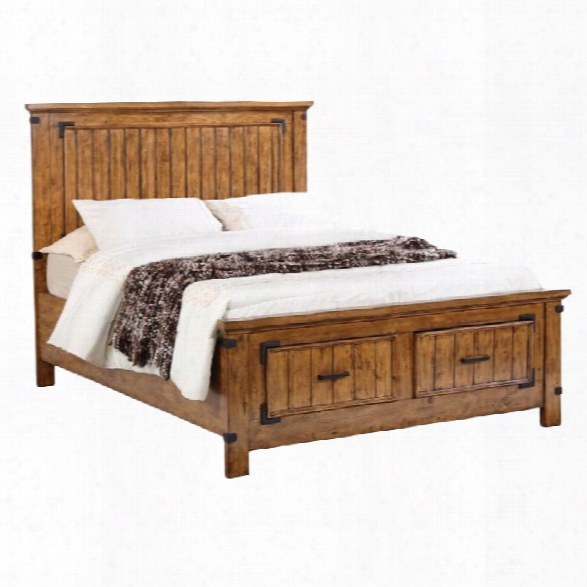 Coaster Brenner Queen Storage Panel Bed In Natural And Honey