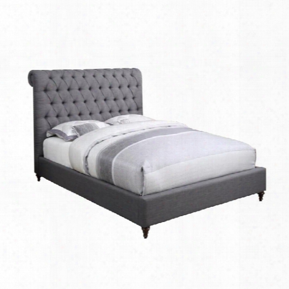 Coaster Deveon Upholstered California King Bed In Gray