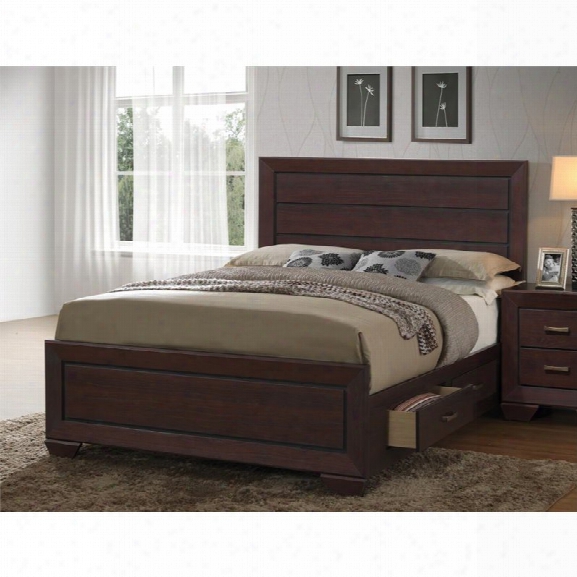 Coaster Fenbrook King Storage Panel Bed In Dark Cocoa